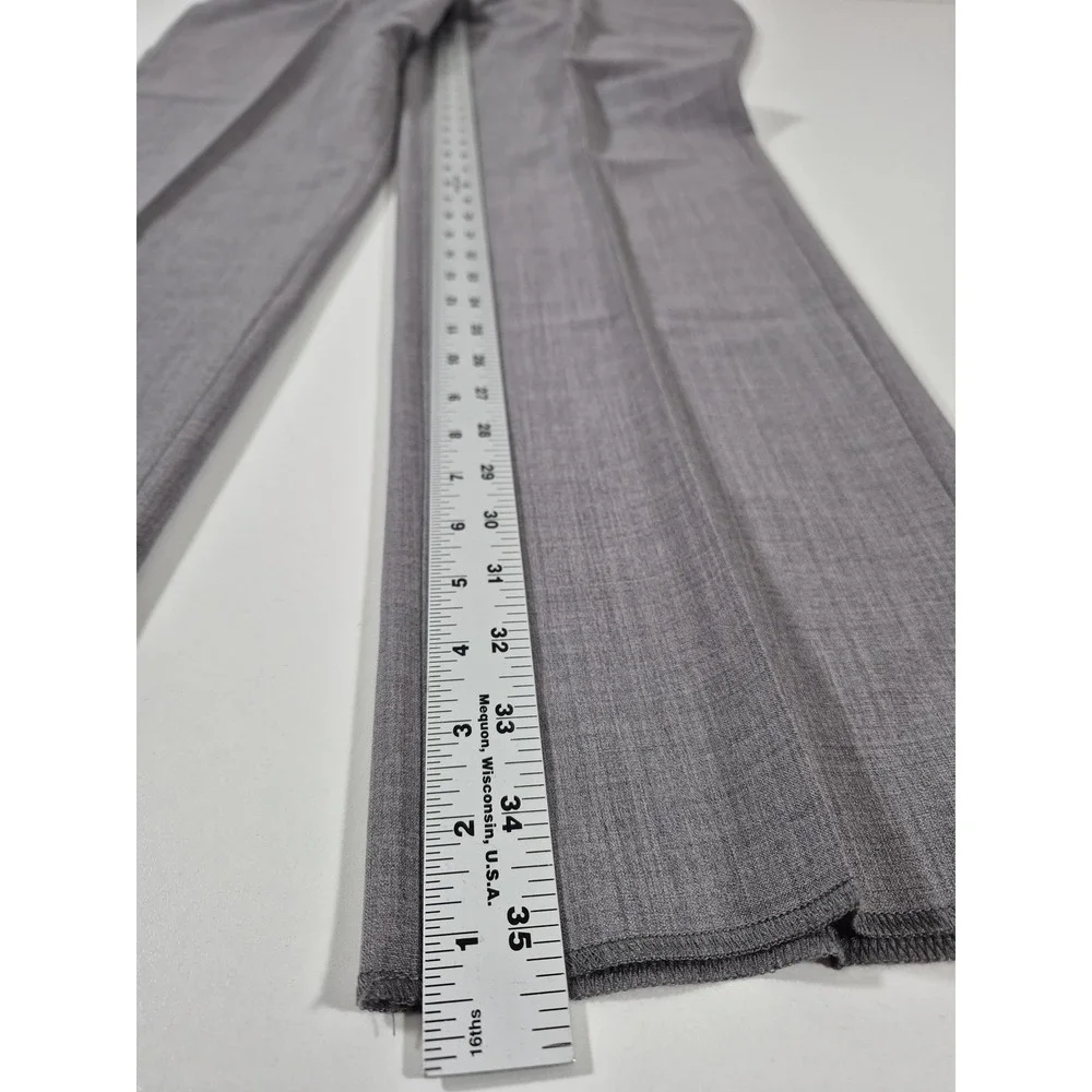 Giles & Jasper Dress Pants Mens 44x36 Gray Wool Stretch Flat Front Unhemmed NWT